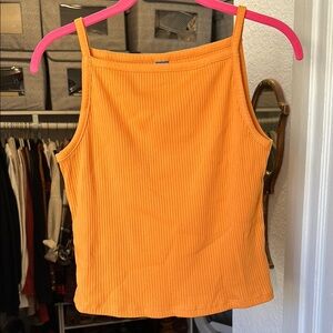 Old Navy Fitted Ribbed Orange Camisole